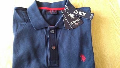 Лот: 17271446. Фото: 1. Мужское поло US Polo Assn Slim... Рубашки, водолазки