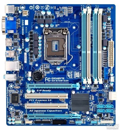 Лот: 12815567. Фото: 1. Gigabyte ga-b75m-d3h + i5 3470... Материнские платы