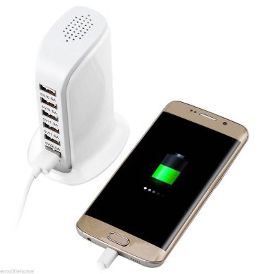 Лот: 8787881. Фото: 1. Зарядное устройство 5V 6USB 6A... Зарядные устройства, блоки питания, адаптеры сетевые для смартфонов