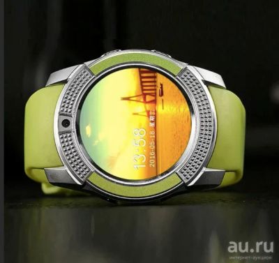 Лот: 15575554. Фото: 1. Умные часы Smart Watch V8 зелёные... Смарт-часы, фитнес-браслеты, аксессуары