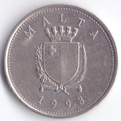 Лот: 18855514. Фото: 1. Мальта 10 центов 1998. Европа