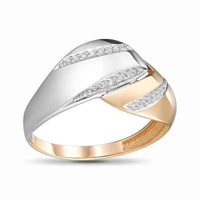 Лот: 23786503. Фото: 1. Кольцо TALANT из золота с фианитами. Кольца, перстни