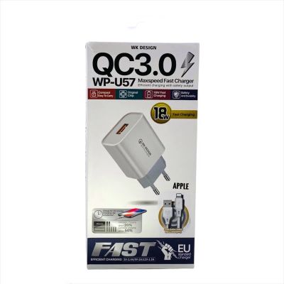 Лот: 22146971. Фото: 1. СЗУ WEKOME WP-U57 1*USB QC3.0... Зарядные устройства, блоки питания, адаптеры сетевые для смартфонов