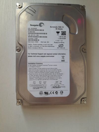 Лот: 19679441. Фото: 1. Жёсткий диск Seagate 80гб. Жёсткие диски (HDD)