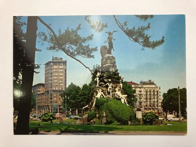 Лот: 23299631. Фото: 1. Турин. Площадь Статуто - фонтан... Открытки, конверты
