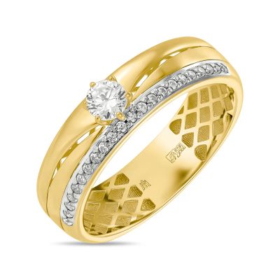 Лот: 24652753. Фото: 1. Кольцо с фианитами. Кольца, перстни