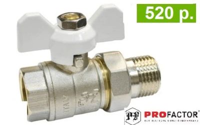 Лот: 10232093. Фото: 1. Кран шаровый profactor 3/4 амер... Запорная и предохранительная арматура