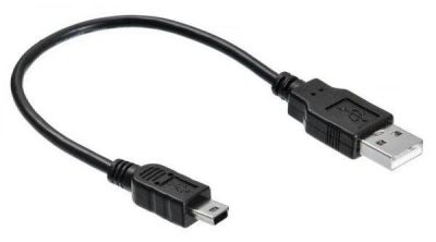 Лот: 17986470. Фото: 1. Кабель USB - miniUSB 0.1м Black... Дата-кабели, переходники