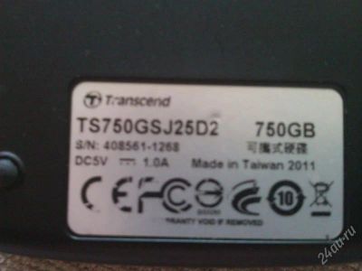 Лот: 1827803. Фото: 1. Внешний жесткий Transcend 750Gb. Внешние жесткие диски