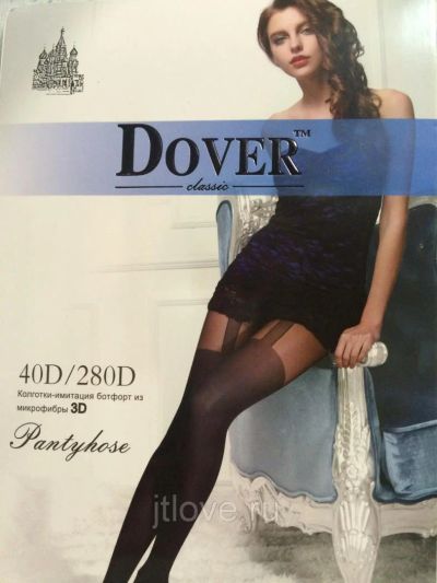Лот: 6639567. Фото: 1. Фантазийные колготки Dover с имитацией... Колготки, чулки