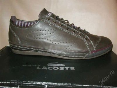 Лот: 5930938. Фото: 1. Кеды кожа Lacoste р.44,5-45rus... Кеды, кроссовки, слипоны