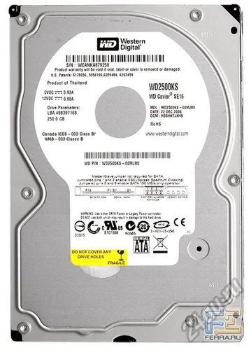 Лот: 5611737. Фото: 1. Жесткий диск WD2500KS. Тест Victoria. Жёсткие диски (HDD)