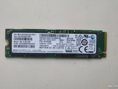 Лот: 14825718. Фото: 1. Samsung SSD M.2 NVMe 128GB MZ-VLW1280... SSD-накопители