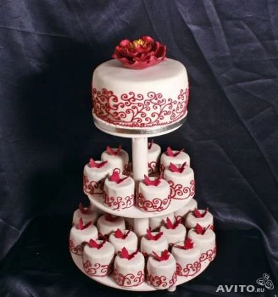 Лот: 6096538. Фото: 1. свадебные торты с капкейками. Торты, пирожные