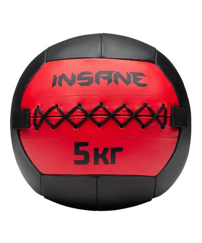 Лот: 22845335. Фото: 1. Медбол 5кг Insane IN24-WB100 красный. Фитнес, аэробика и гимнастика