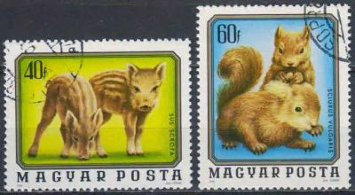 Лот: 20818762. Фото: 1. 1976. Венгрия. Молодые дикие животные... Марки