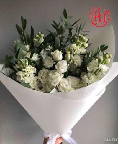 Лот: 13780787. Фото: 1. Лот № 545 Букет с эустомой - 2700р... Свежие цветы