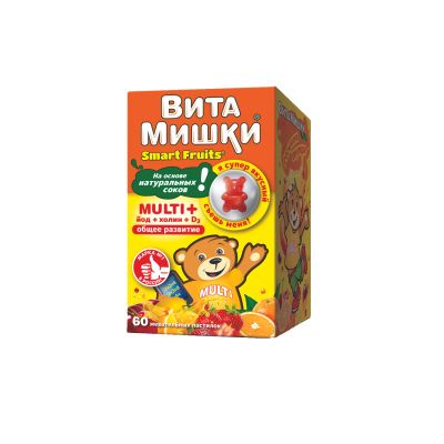 Лот: 23985560. Фото: 1. ВитаМишки Мульти плюс паст.жев... Народная медицина, БАДы