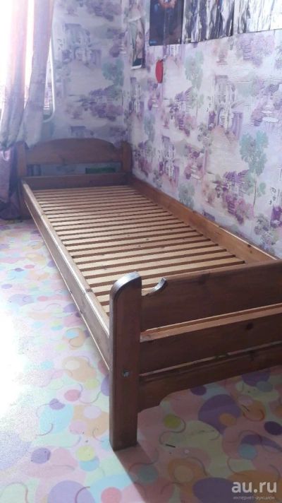 Лот: 9911735. Фото: 1. Кровать из массива дерева. Кровати