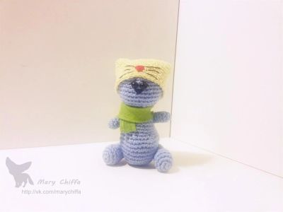 Лот: 3492167. Фото: 1. Мишутка в шапочке. Синий Фил. Авторские куклы, игрушки, поделки