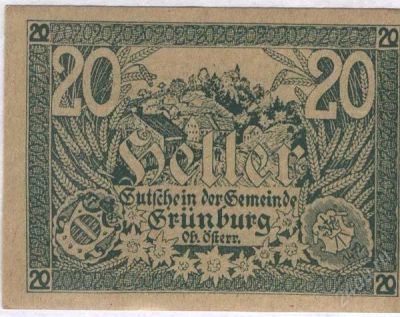 Лот: 1416852. Фото: 1. Австрия. Нотгельд. 20 геллер 1920г... Германия и Австрия