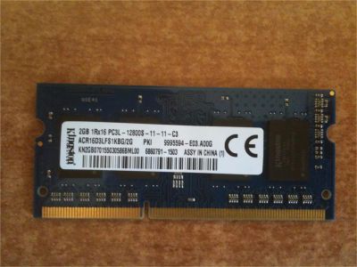 Лот: 7832625. Фото: 1. Оперативная память 2GB DDR3 L... Оперативная память