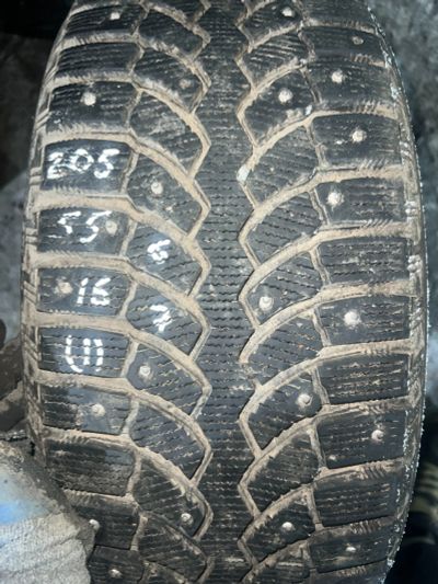 Лот: 24888660. Фото: 1. (1шт)205-55-16 Bridgestone Spike... Шины
