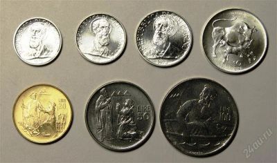 Лот: 2519500. Фото: 1. Сан-Марино. Набор монет 1972 г... Наборы монет