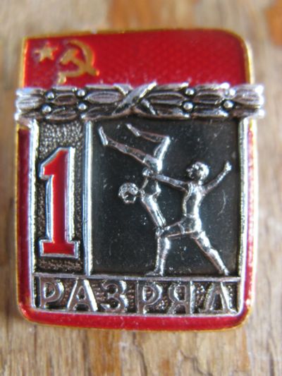 Лот: 19328805. Фото: 1. Значок 1 разряд. Акробатика. Накладной... Другое (значки, медали, жетоны)