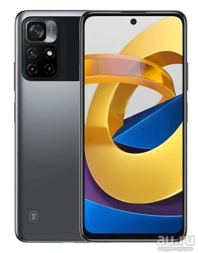 Лот: 18445708. Фото: 1. Xiaomi Poco M4 Pro 6/128 ГБ, черный. Смартфоны