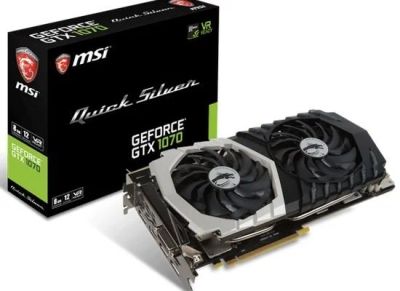 Лот: 11072695. Фото: 1. Видеокарта MSI gtx 1070 quick... Видеокарты