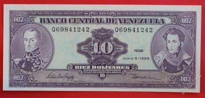 Лот: 1597418. Фото: 1. (№830) 10 боливаров 1995 (Венесуэла... Америка