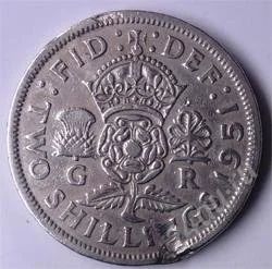 Лот: 101953. Фото: 1. Великобритания. 2 шиллинга 1951г... Великобритания и острова