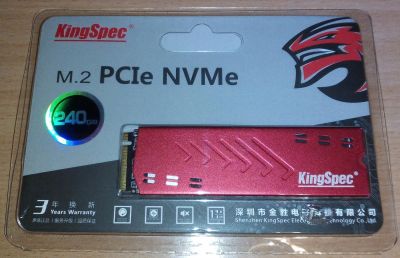 Лот: 11508090. Фото: 1. SSD 240Gb M.2 PCIe NVMe, 22X80mm... SSD-накопители
