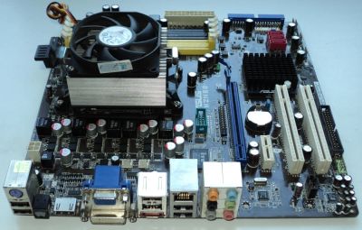 Лот: 6415627. Фото: 1. ASUS M2N68-VM & AMD DualCore 4800... Материнские платы