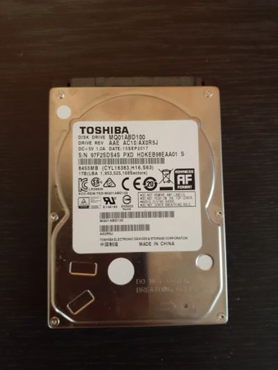 Лот: 15848856. Фото: 1. HDD 1TB жесткий диск для ноутбука... Жёсткие диски (HDD)