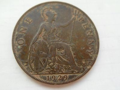 Лот: 7266894. Фото: 1. Великобритания 1 пенни 1929. Великобритания и острова