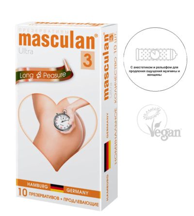 Лот: 24247110. Фото: 1. Презервативы Masculan Ultra Long... Презервативы