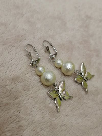 Лот: 24673529. Фото: 1. Серьги бабочки 🦋. Серьги, каффы