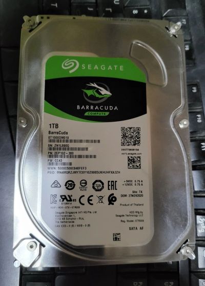 Лот: 19020321. Фото: 1. Винчестер Seagate 1Tb наработка... Жёсткие диски (HDD)
