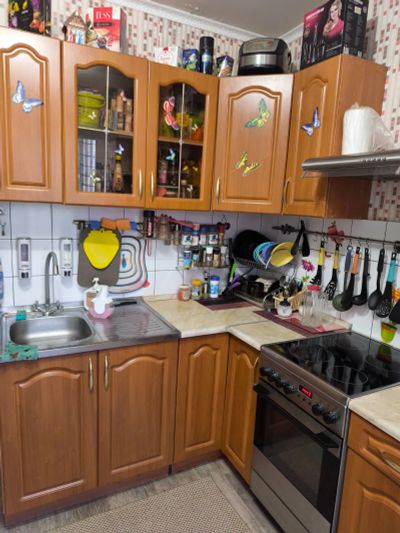 Лот: 25745414. Фото: 1. Кухня+мойка и смеситель+вытяжка... Фартуки для кухни