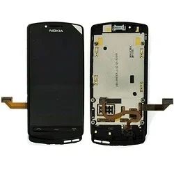 Лот: 3808707. Фото: 1. Дисплей Nokia 700 + тачскрин черный... Дисплеи, дисплейные модули, тачскрины