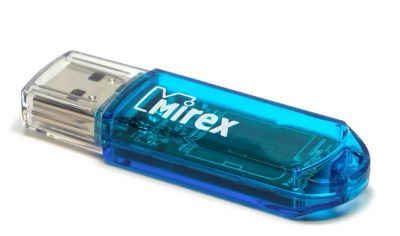 Лот: 8153380. Фото: 1. Флешка USB 4 ГБ Mirex Elf Синий... USB-флеш карты