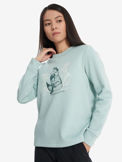 Лот: 25663647. Фото: 1. Свитшот женский Outventure, Голубой. Другое (спортивная одежда)