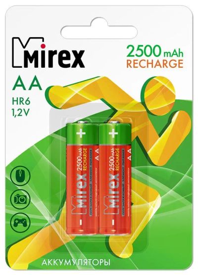 Лот: 22142775. Фото: 1. AKK MIREX AA (2500mAh) BP-2 (2... Батарейки, аккумуляторы, элементы питания