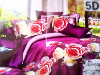 Лот: 4129831. Фото: 1. Постельное белье 3D PurpleRose. Постельное бельё