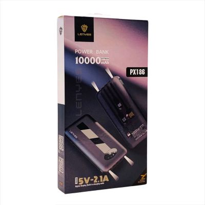 Лот: 22147646. Фото: 1. POWER BANK LENYES PX186 10 000mAh... Внешние, портативные аккумуляторы для смартфонов (Power bank)