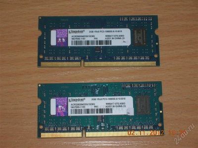 Лот: 2249495. Фото: 1. Память ноутбучная DDR3 2шт. по... Оперативная память