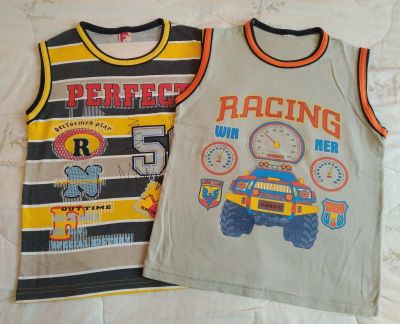 Лот: 10035871. Фото: 1. Футболки р-р 122-128, 2 шт. Футболки, поло, топы, лонгсливы