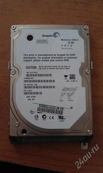 Лот: 2478465. Фото: 1. Жесткий диск Sata Seagate на 80... Жёсткие диски (HDD)